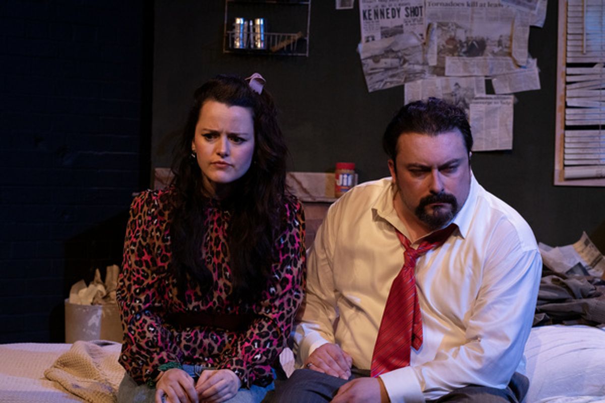 Elizabeth Bays (Cecilia) and Kirk Gostkowski (Carter) in SIMPATICO (Photo: Luis Amador) at 