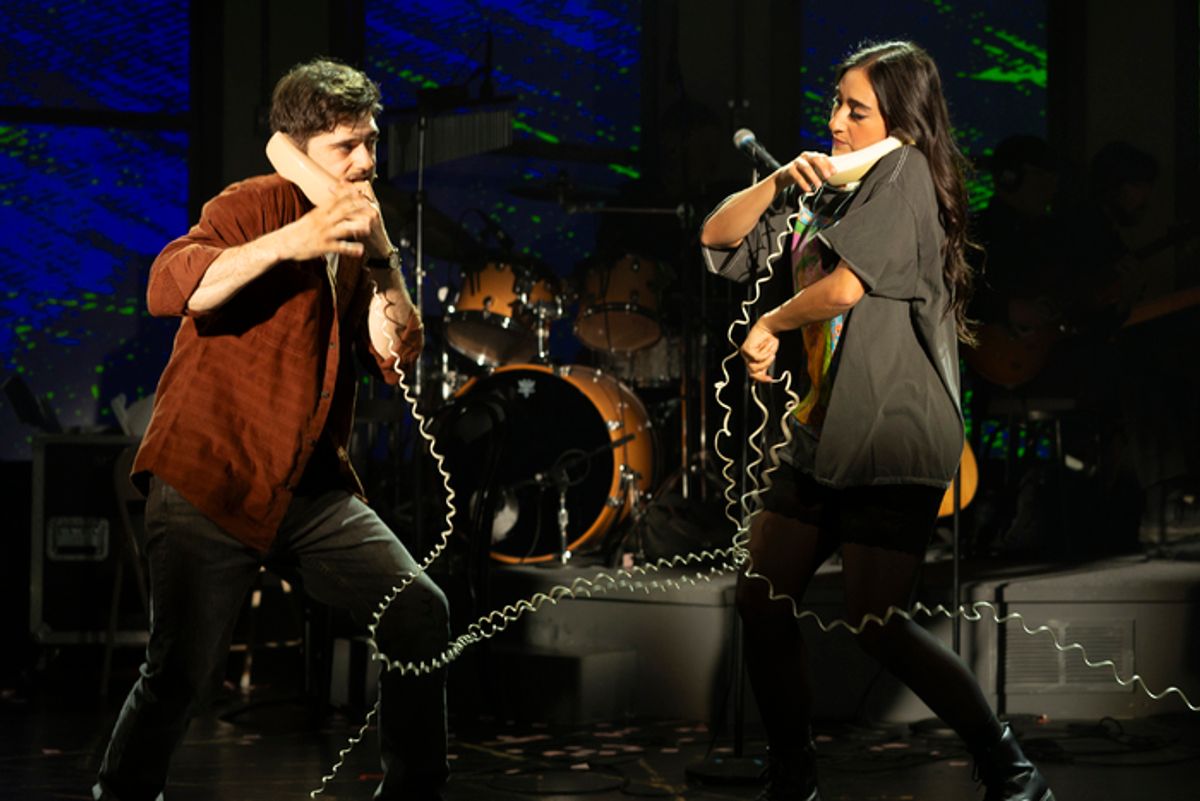 Andy Mientus (Jon) and Krystina Alabado (Susan) become entangled singing 'Therapy' in tick, tick...BOOM! at 