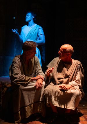 DAVID Production Photo 11
Pictured: Timothy Warmen, Ethan Zeph (rear), Kenny Morris @ BroadwayWorld DAVID Production Photo 11
Pictured: Timothy Warmen, Ethan Zeph (rear), Kenny Morris Photo