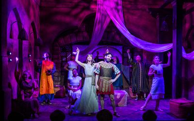 Olivia Vadnais and Jacob Loucheim (center) and cast Photo