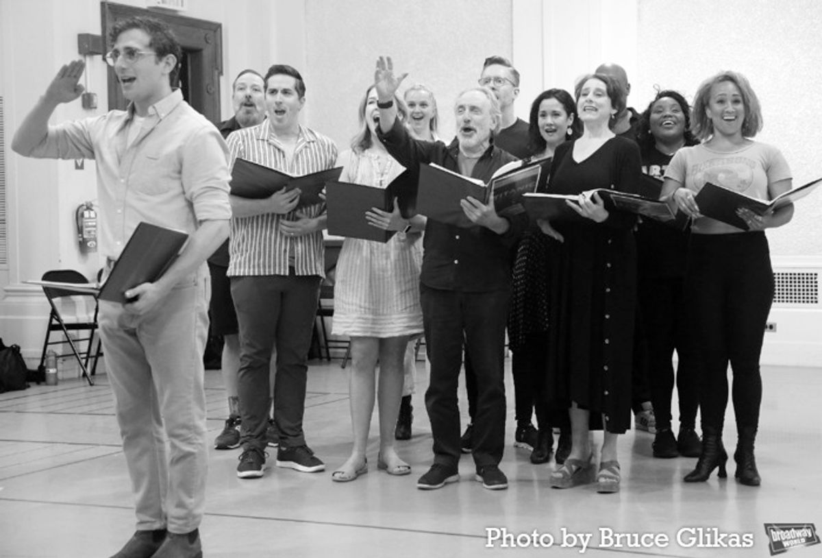 Nathan Salstone, Evan Harrington, Matthew Scott, Leah Horowitz, Leslie Donna Fiesner, Chip Zien, Timothy McDevitt, Ali Ewoldt, Judy Kuhn, Kent Overshown, Lindsay Roberts and Ashley Blanchet at 