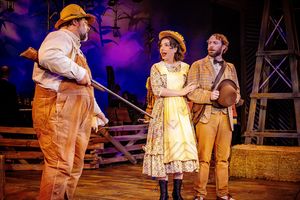 Keith Kalinowski (Andrew Carnes), Maddie Dick, Cody Dent (Ali Hakim) @ BroadwayWorld Keith Kalinowski (Andrew Carnes), Maddie Dick, Cody Dent (Ali Hakim) Photo