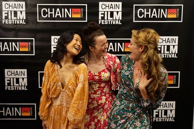 Monica Park (Kelly), Elizabeth Bays (Cecilia), and Christina Elise Perry (Rosie) (Pho Photo