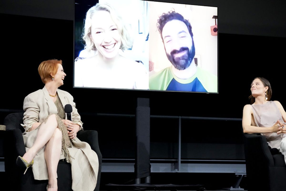 Cynthia Nixon, (virtual) Carrie Coon, (virtual) Morgan Spector, and Louisa Jacobson at 