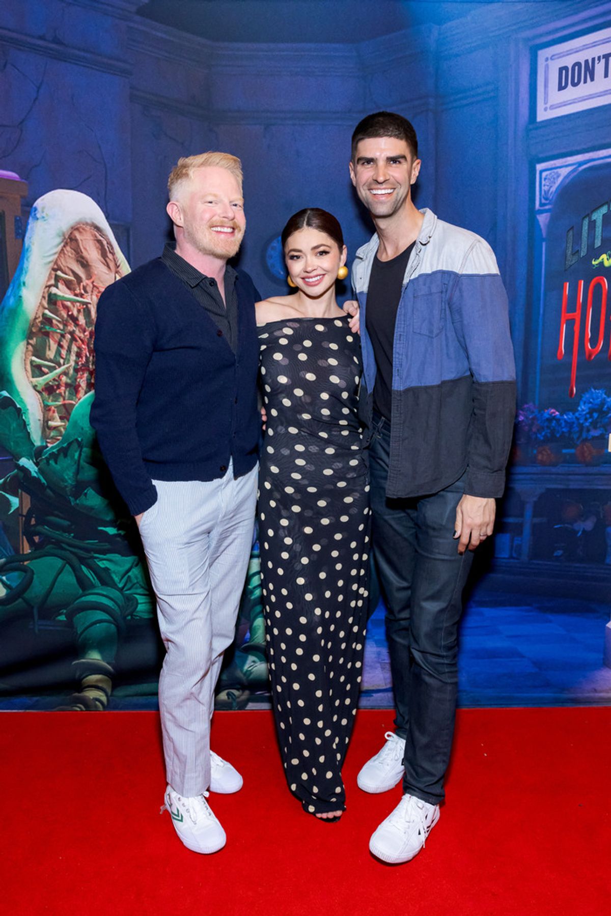 Jesse Tyler Ferguson, Sarah Hyland, and Justin Mikita at 