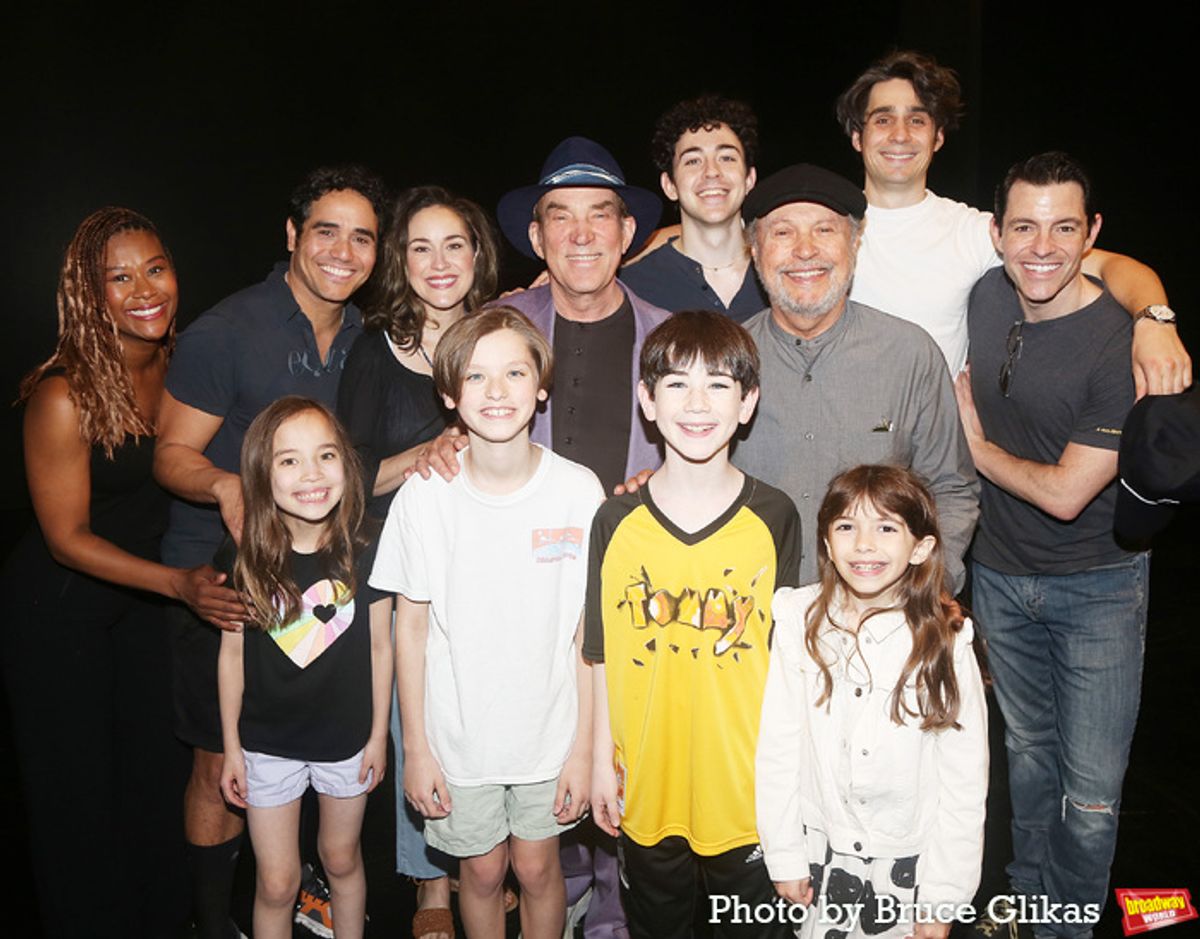  (L-R Back Row) Christina Sajous, Adam Jacobs, Alison Luff, Des McAnuff, Ali Louis Bourzgui, Bobby Conte, Billy Crystal, John Ambrosino (L-R Front Row) Cecilia Ann Popp, Quinten Kusheba, Reese Levine and Olive Ross-Kline at 