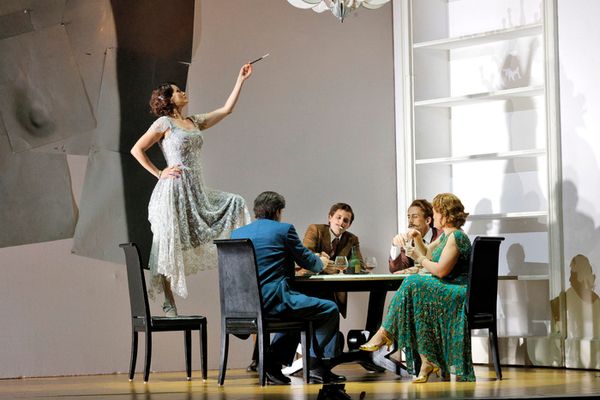 Julie Fuchs, Carlo Vistoli, Nicholas Tamagna, Hadleigh Adams, and Daniela Mack Photo