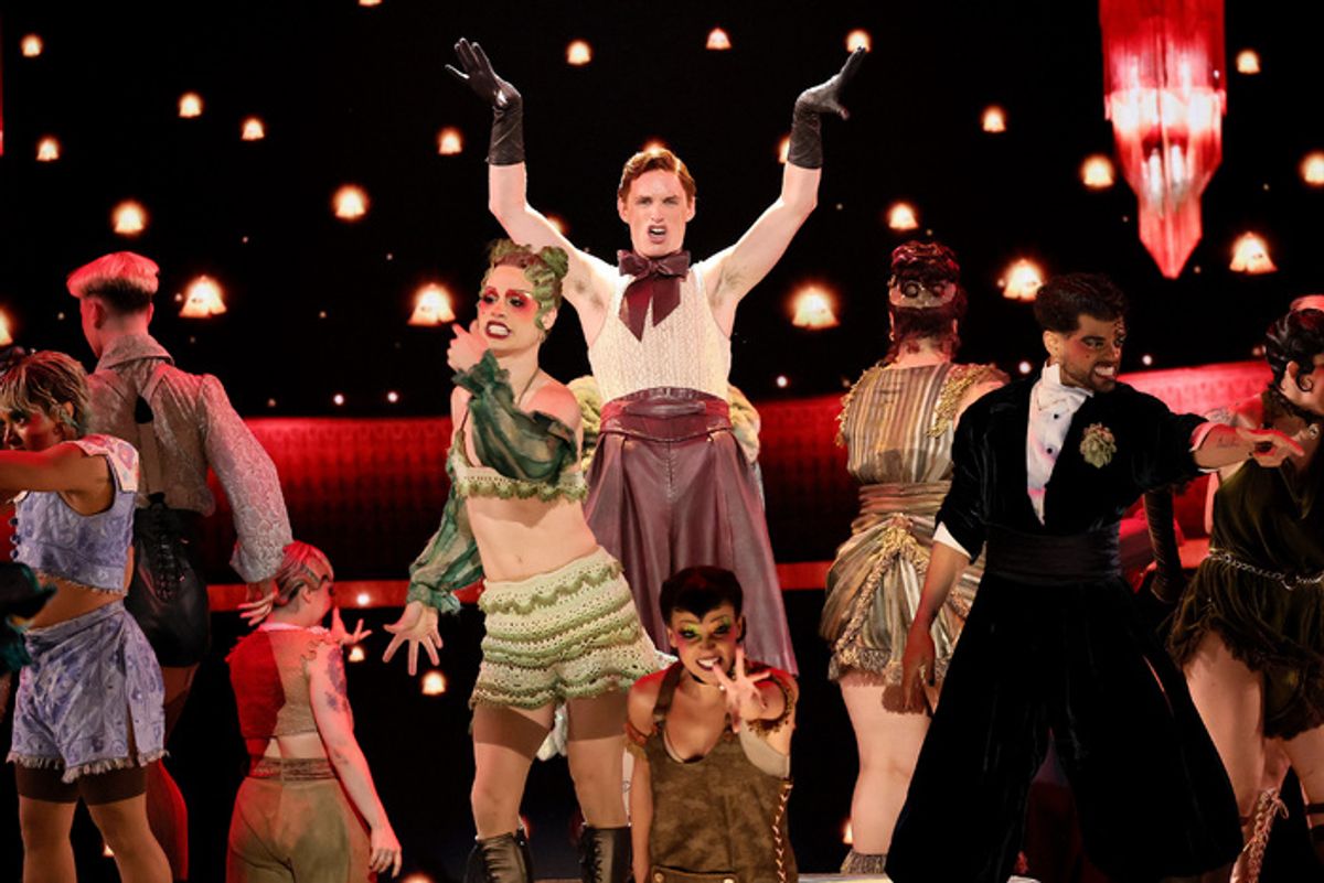 Eddie Redmayne and the cast of Cabaret at the Kit Kat Club  at 