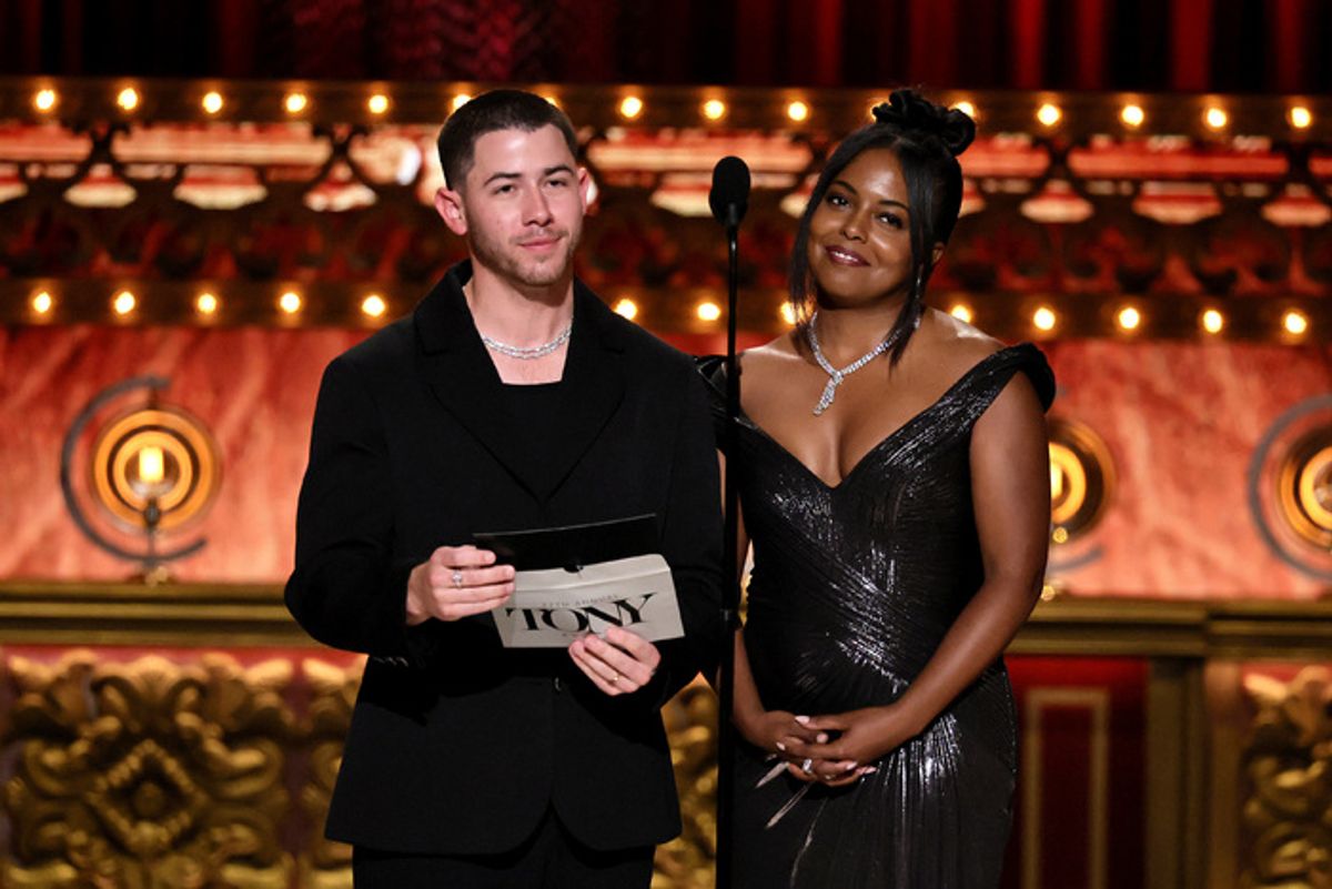 Nick Jonas and Adrienne Warren at 