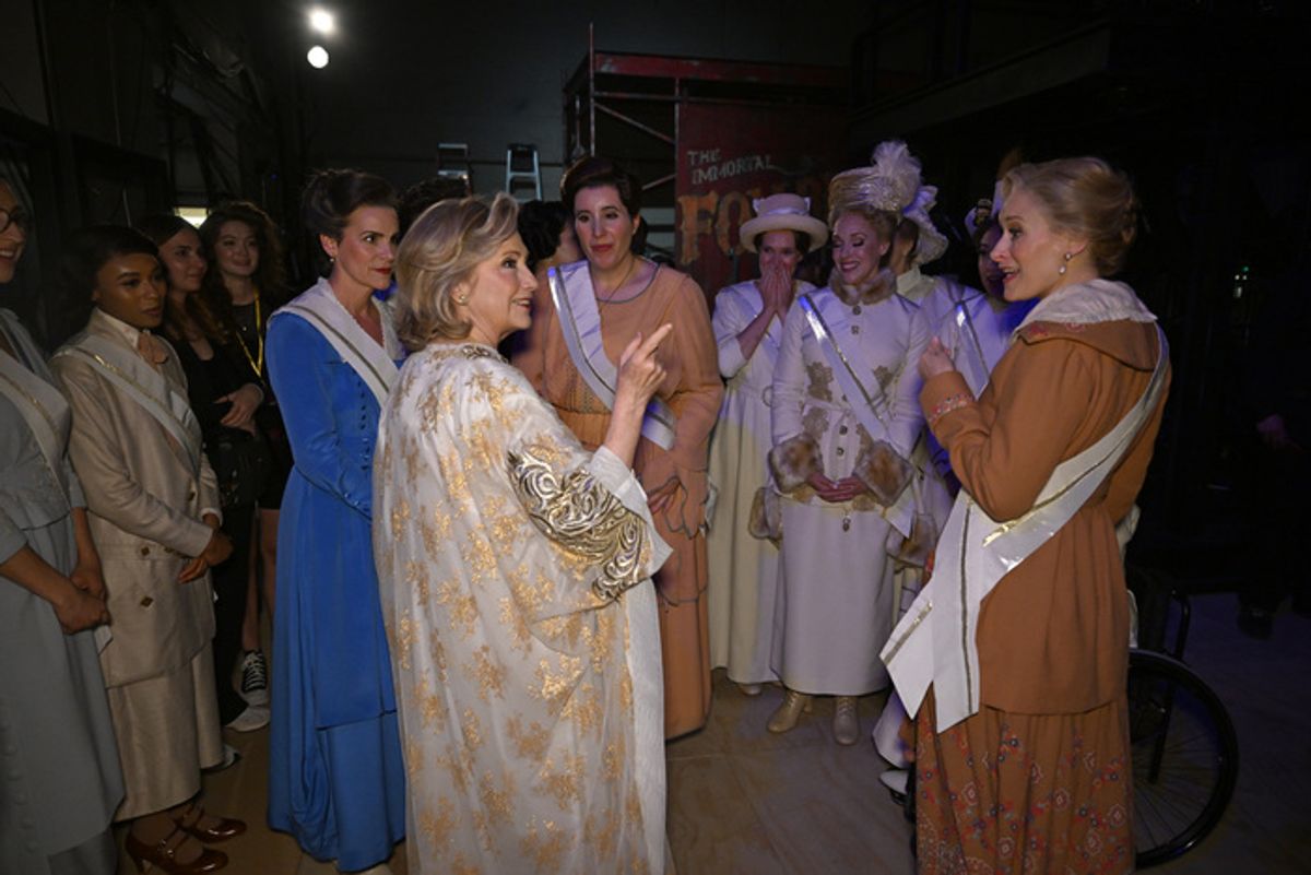 Hillary Clinton and cast of Suffs at 