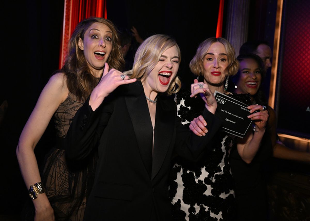 Natalie Gold, Elle Fanning, and Sarah Paulson  at 