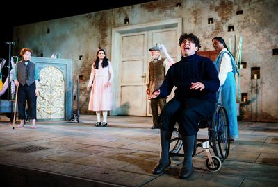 Brydie Service (Dickon), Hannah Khalique-Brown (Mary Lennox), Richard Clews (Ben Weat Photo