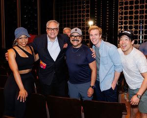 Tamika Lawrence, Douglas Carter Beane, Orville Mendoza, Billy Harrington Tighe, and Raymond J. Lee @ BroadwayWorld Tamika Lawrence, Douglas Carter Beane, Orville Mendoza, Billy Harrington Tighe, and R Photo