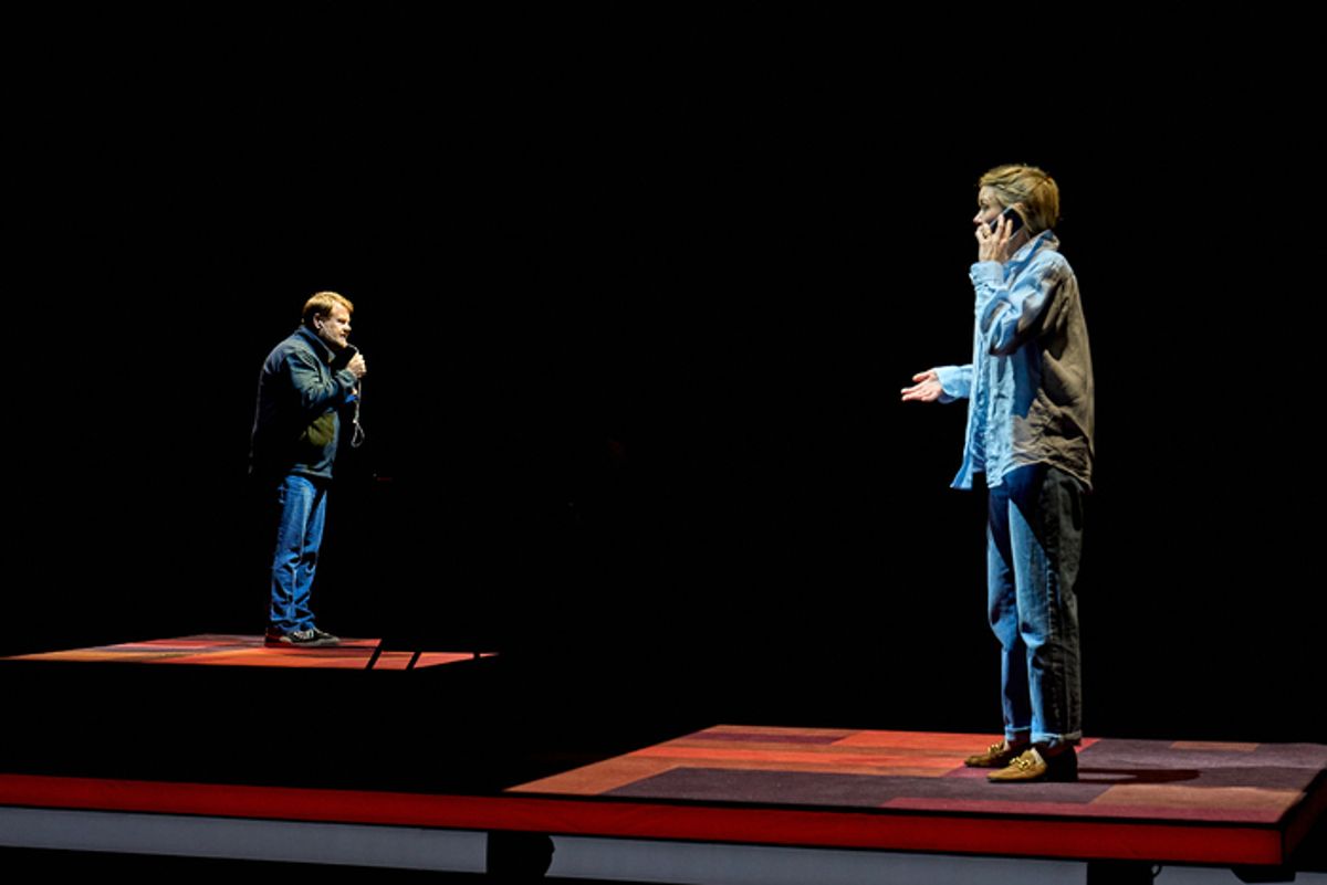 James Corden, Anna Maxwell Martin at 