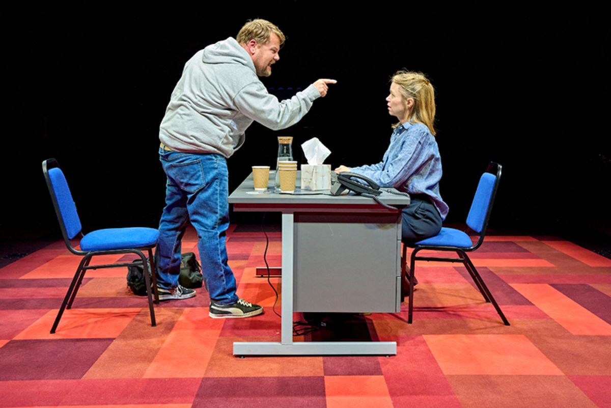 James Corden, Anna Maxwell Martin at 