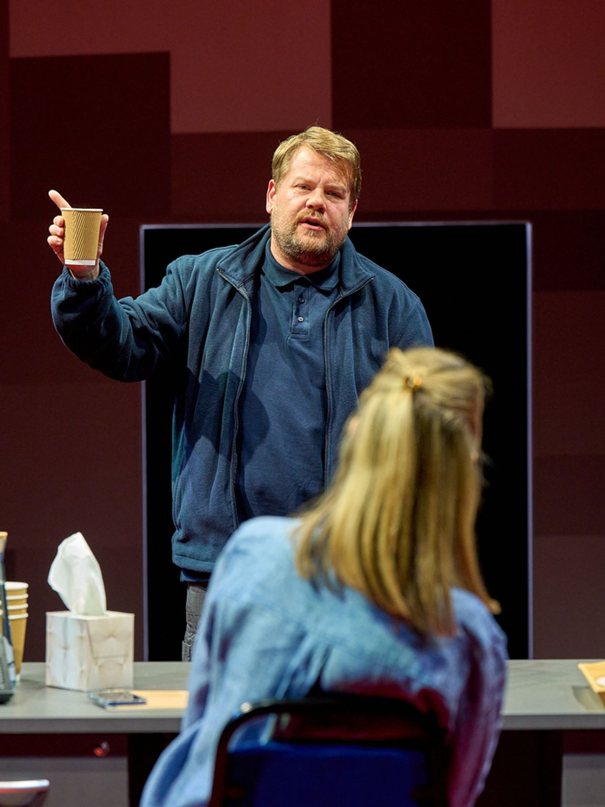 James Corden, Anna Maxwell Martin at 