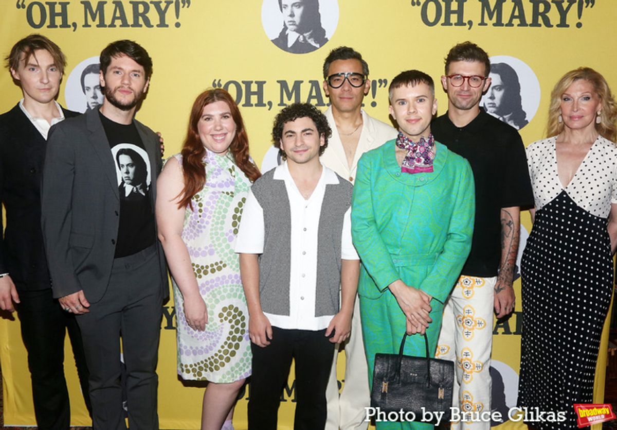 Peter Smith, James Scully, Hannah Solow, Tony Macht, Conrad Ricamora, Cole Escola, Director Sam Pinkleton and Bianca Leigh at 