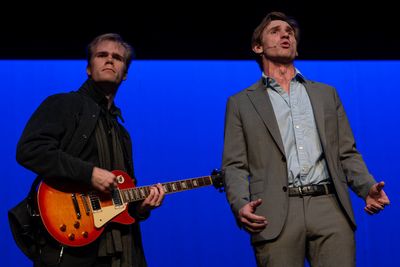 Nathaniel Belshan on Guitar, with David Moreland as Jesus. Photo
