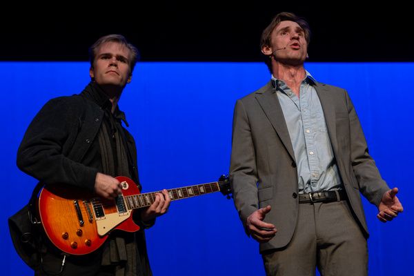 Nathaniel Belshan on Guitar, with David Moreland as Jesus. Photo