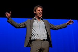 David Moreland as Jesus. @ BroadwayWorld David Moreland as Jesus. Photo