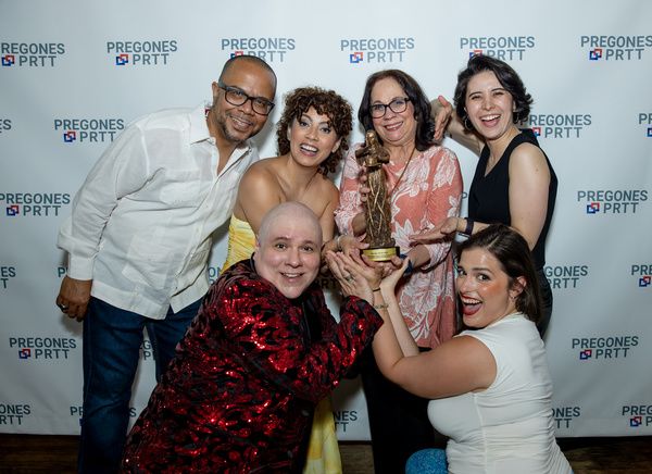 Counterclockwise from top left: members of the cast and creative team of The Red Rose Photo