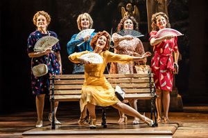 (In back, L-R) Mary Ernster, McKinley Carter, Jessica Molaskey and Kayla Shipman. (In front, on bench) Sierra Boggess @ BroadwayWorld (In back, L-R) Mary Ernster, McKinley Carter, Jessica Molaskey and Kayla Shipman. (In Photo