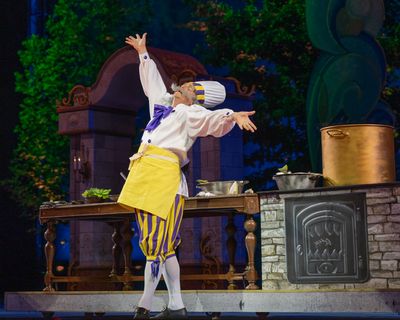 Christopher Sieber in the 2024 Muny production of Disney's The Little Mermaid.  Photo