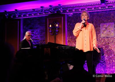 Lucie Arnaz and Music Director Ron Abel. Photo credit: Conor Weiss Photo