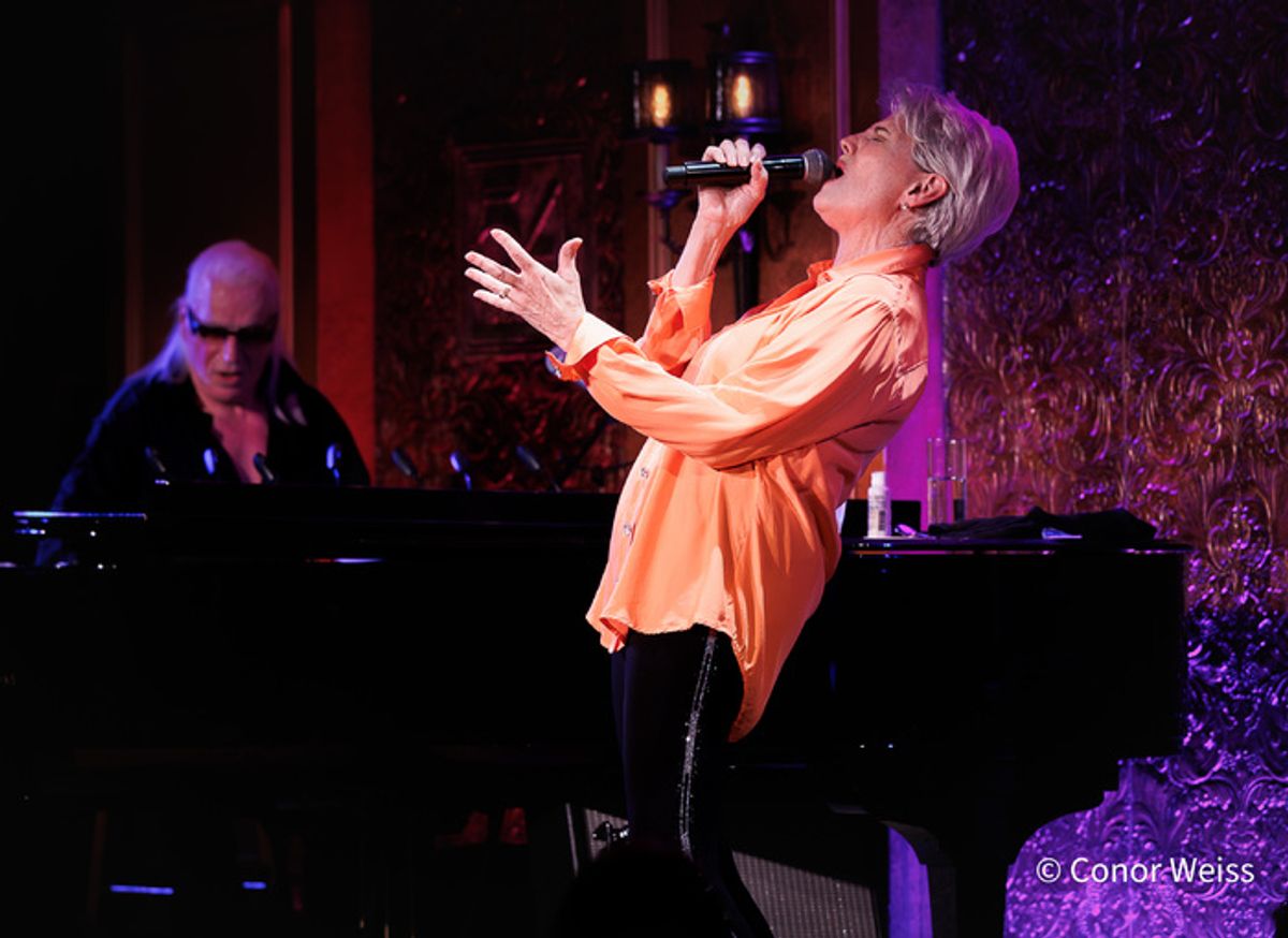 Lucie Arnaz and Music Director Ron Abel. Photo credit: Conor Weiss at 