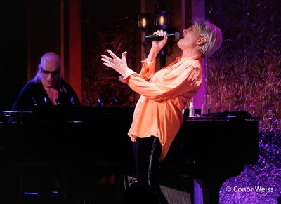 Lucie Arnaz and Music Director Ron Abel. Photo credit: Conor Weiss Photo