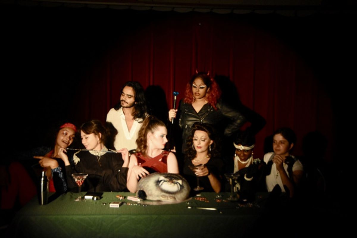 Niray Almonte, Clara McKenzie, Eka Savajol, Breene Halaby, Divya Sarma, Michael Bogardus, Amanda Whyte, and Susana Gomez Laverde at Photos: THE GOSPEL OF JOAN (CRAWFORD) At 59E59 Theaters' East to Edinburgh 2024