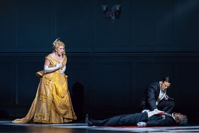 L - R Rachel Fitzgerald (Donna Anna), David Portillo (Don Ottavio), Soloman Howard (I Photo