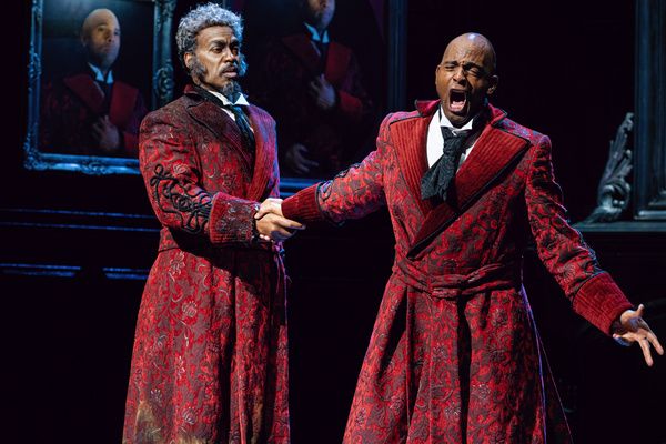 L - R Soloman Howard (Il Commendatore), Ryan Speedo Green (Don Giovanni), photo by Cu Photo