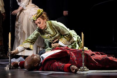 Rachael Wilson (Donna Elvira), Ryan Speedo Green (Don Giovanni)., photo by Curtis Bro Photo