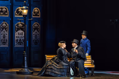 L - R Rachel Fitzgerald (Donna Anna), Ryan Speedo Green (Don Giovanni), David Portill Photo