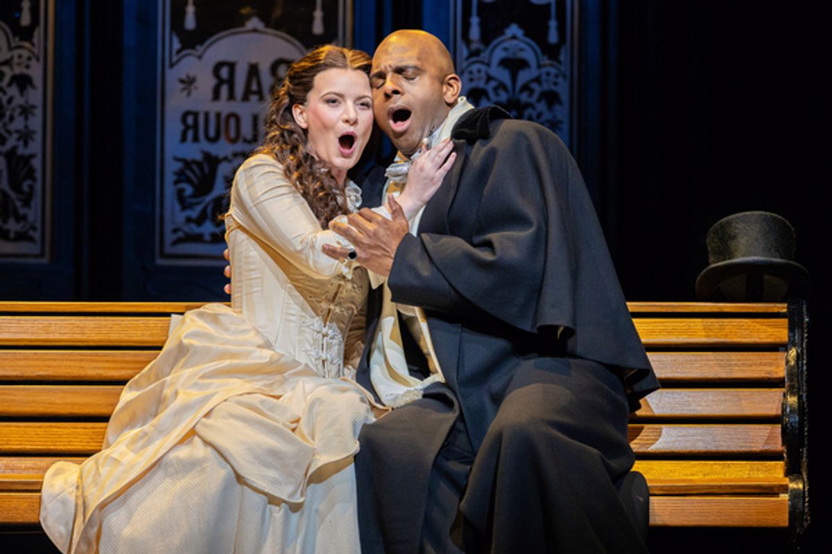 Liv Redpath (Zerlina), Ryan Speedo Green (Don Giovanni), photo by Curtis Brown for the Santa Fe Opera at 