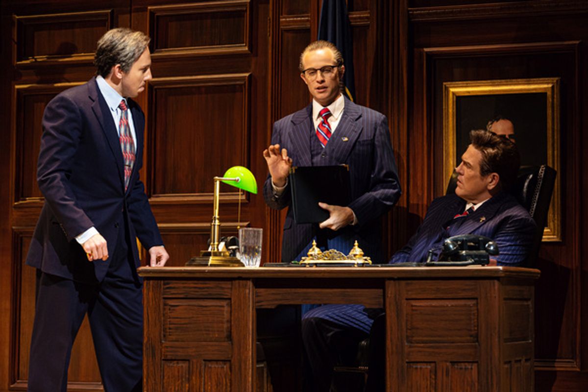 L - R: Luke Harnish (Representative), Brenton Ryan (CM), Michael Mayes (David), photo by Curtis Brown for the Santa Fe Opera at 