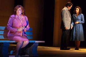 L - R: Jennifer Johnson Cano (Michele), Michael Mayes (David), Elena Villalo?n (Sheil Photo