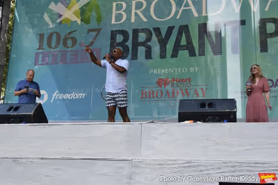 Michael James Scott joins 106.7 Lite FM's Hosts-Paul Cubby Bryant and Christine Ngy Photo