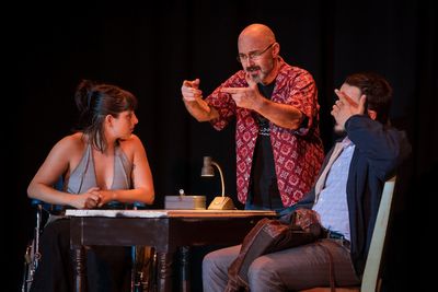Leyah Rose, Isaac J. Conner & Miguel Bertrand in CON. Photo by John Robert Hoffman. Photo