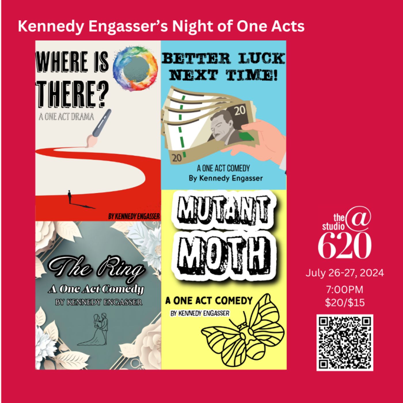 Previews: THIRD TIME'S A CHARM: A NIGHT OF ONE ACTS BY KENNEDY ENGASSER at The Studio@620 Previews: THIRD TIME'S A CHARM: A NIGHT OF ONE ACTS BY KENNEDY ENGASSER at The Studio@620 Image