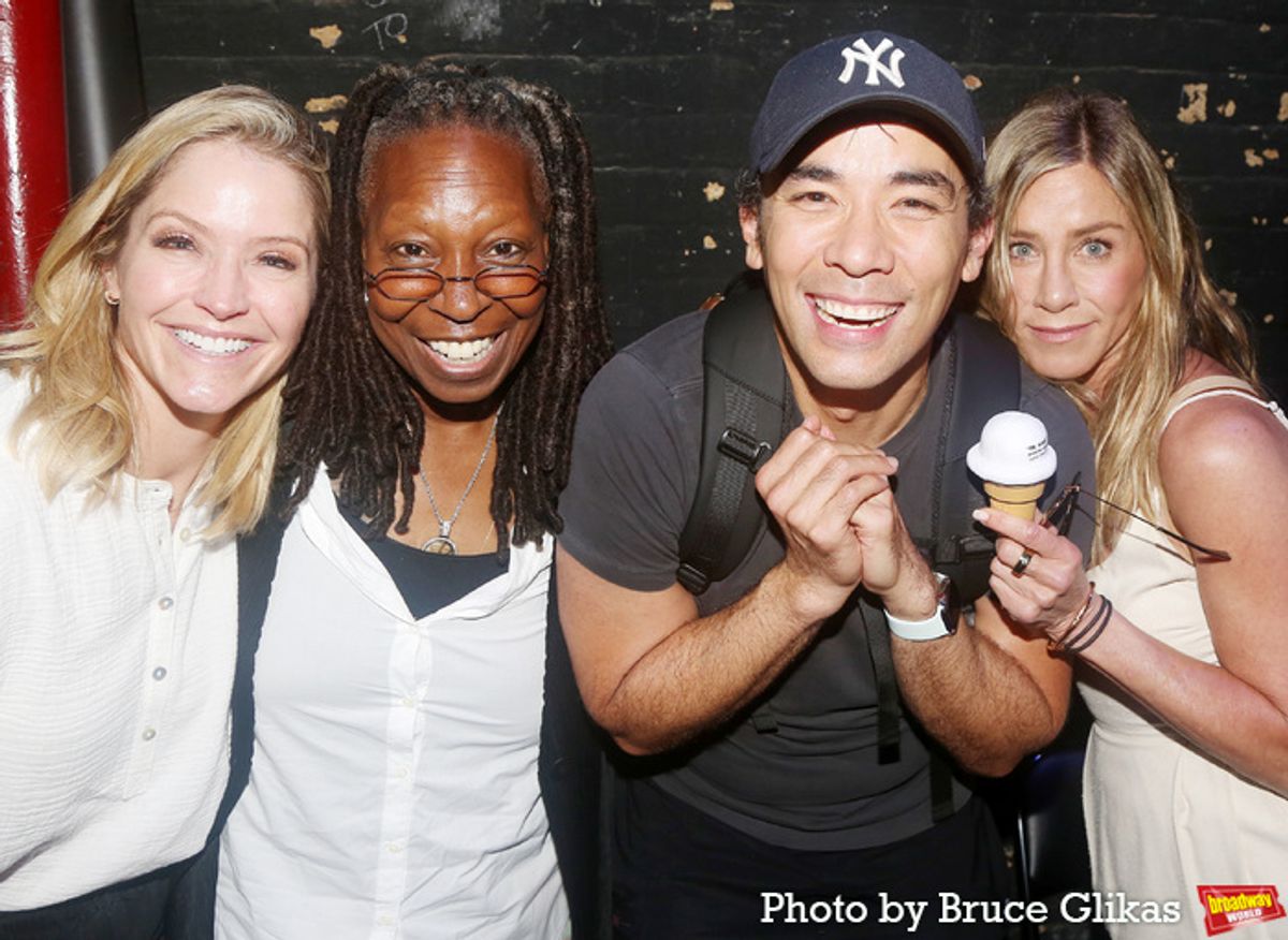 Sara Haines, Whoopi Goldberg, Conrad Ricamora and Jennifer Aniston  at 