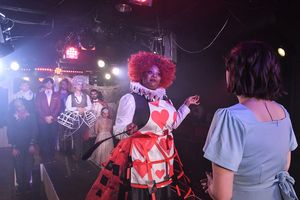 Pictured: (front, l to r) Niki-Charisse Franco and Caitlyn Cerza with the cast. Photo by Evan Hanover. @ BroadwayWorld Pictured: (front, l to r) Niki-Charisse Franco and Caitlyn Cerza with the cast. Photo Photo