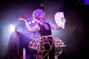 Pictured: (front) Patrick O''Keefe with (back, l to r) Will Lidke and Elliot Esquivel. Photo by Evan Hanover. @ BroadwayWorld Pictured: (front) Patrick O''Keefe with (back, l to r) Will Lidke and Elliot Esquivel Photo
