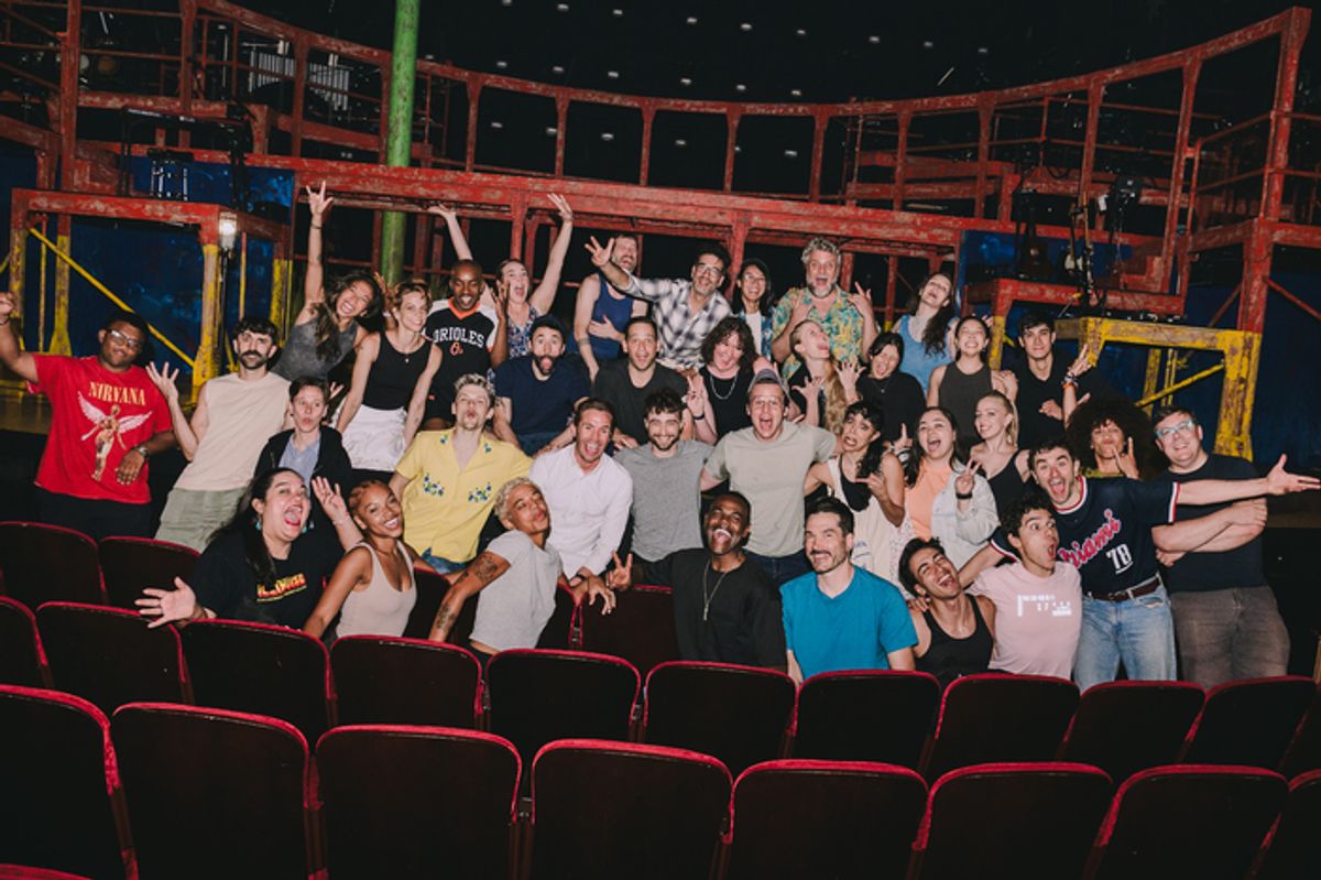 Jonathan Groff, Daniel Radcliffe and the cast of Illinoise at 