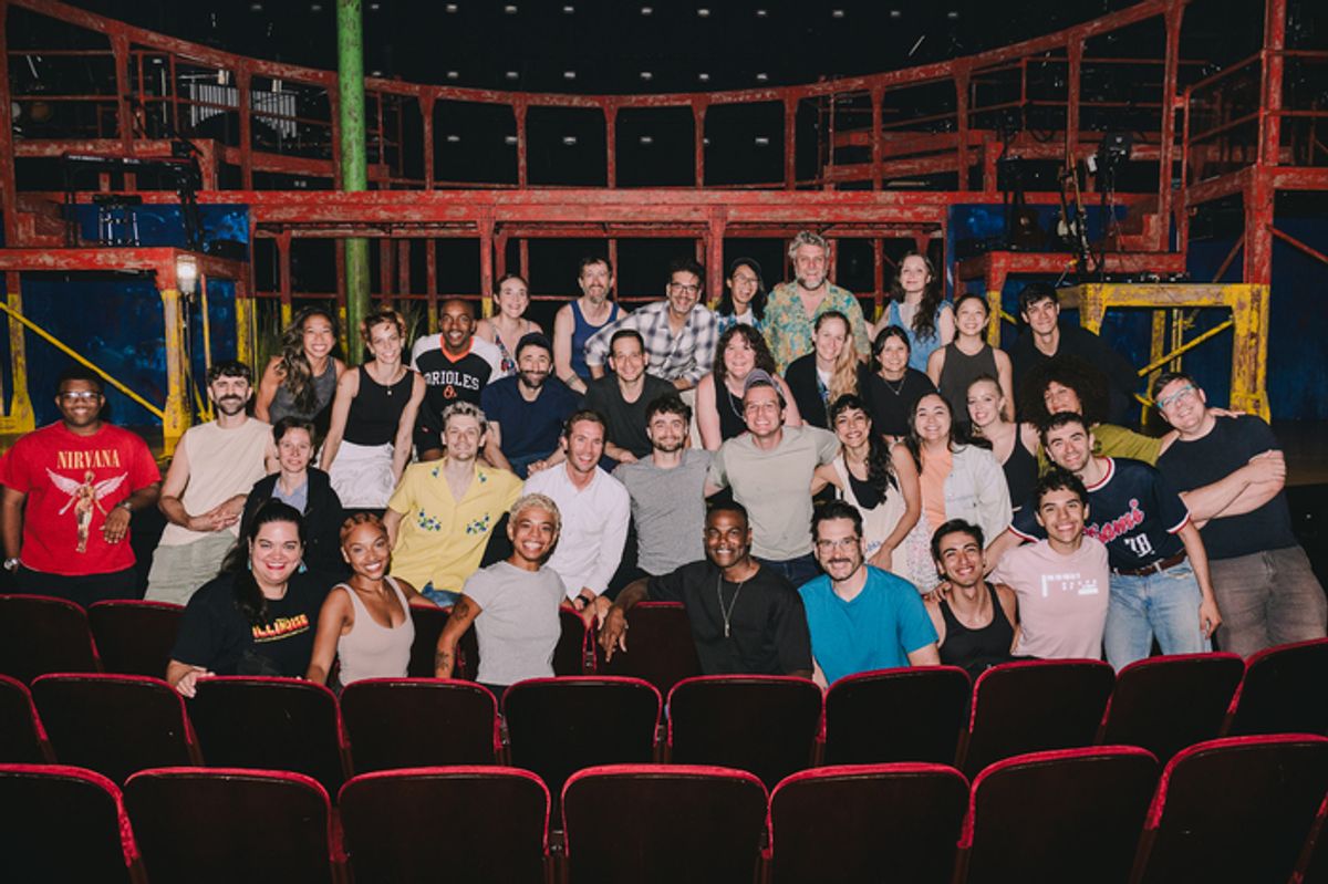 Jonathan Groff, Daniel Radcliffe and the cast of Illinoise at 