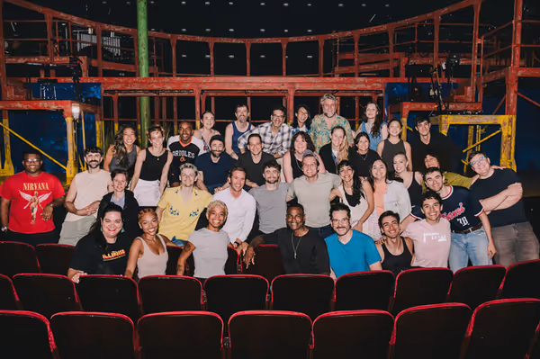 Jonathan Groff, Daniel Radcliffe and the cast of Illinoise Photo