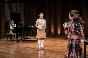 Brett Ryback, Stella Kim, and Vicki Lewis
 Photo