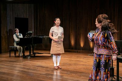 Brett Ryback, Stella Kim, and Vicki Lewis
 Photo