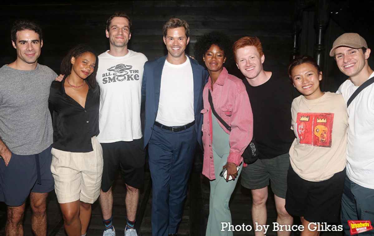Chase Del Rey, Hillary Fisher, Ryan Vasquez, Andrew Rannells, Joy Woods, Carson Stewart, Dorcas Leung and John Cardoza at 